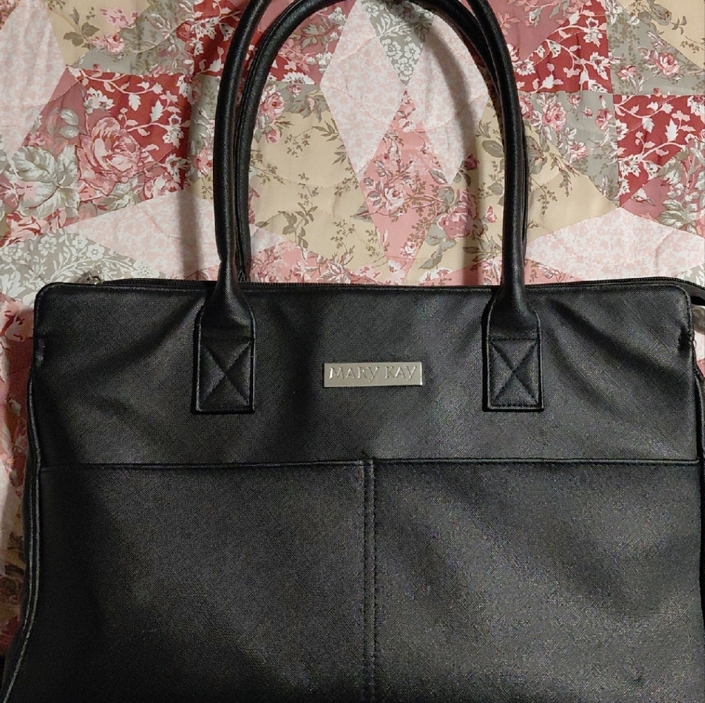 Mary Kay Black Tote with Structured Design and Sturdy Handles